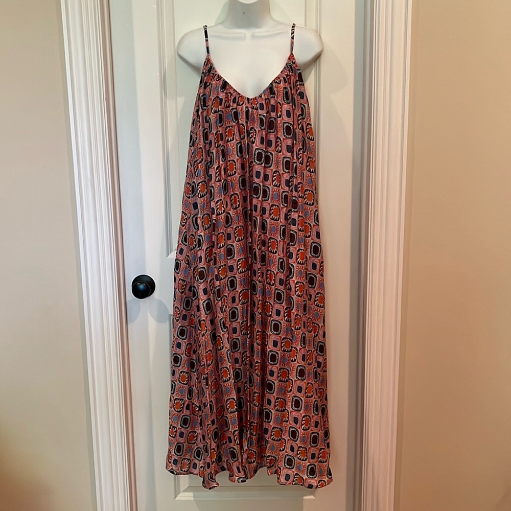 WOMENS FRNCH PARIS BOHO INDIE HIPPIIE MAXI DRESS SMALL